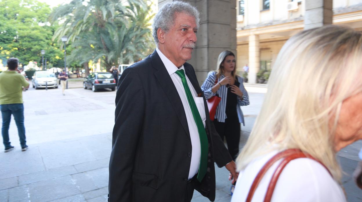 El perito del Estado en el juicio del caso ERE, Angel Turrion, en la Audiencia de Sevilla