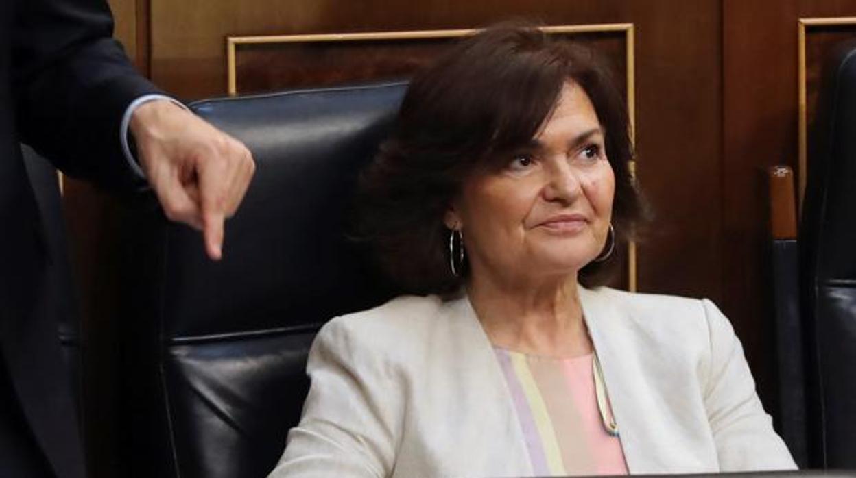 La vicepresidenta del Gobierno, Carmen Calvo