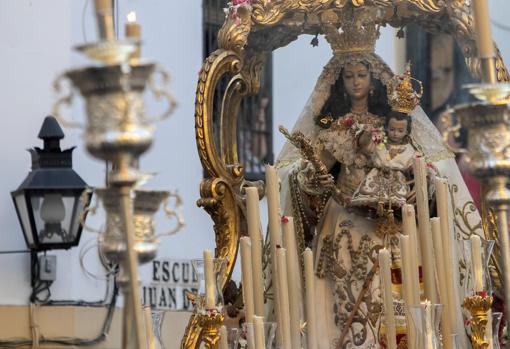 La Virgen del Socorro llegando a San Pedro