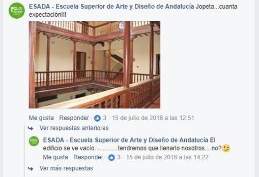 La Esada compartió en Facebook imágenes del interior del palacete.