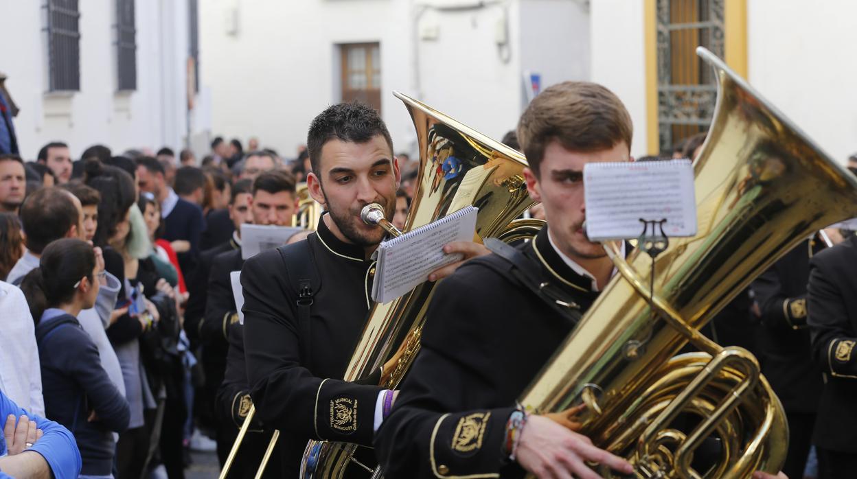 Músicos de Tubamirum el pasado Miércoles Santo