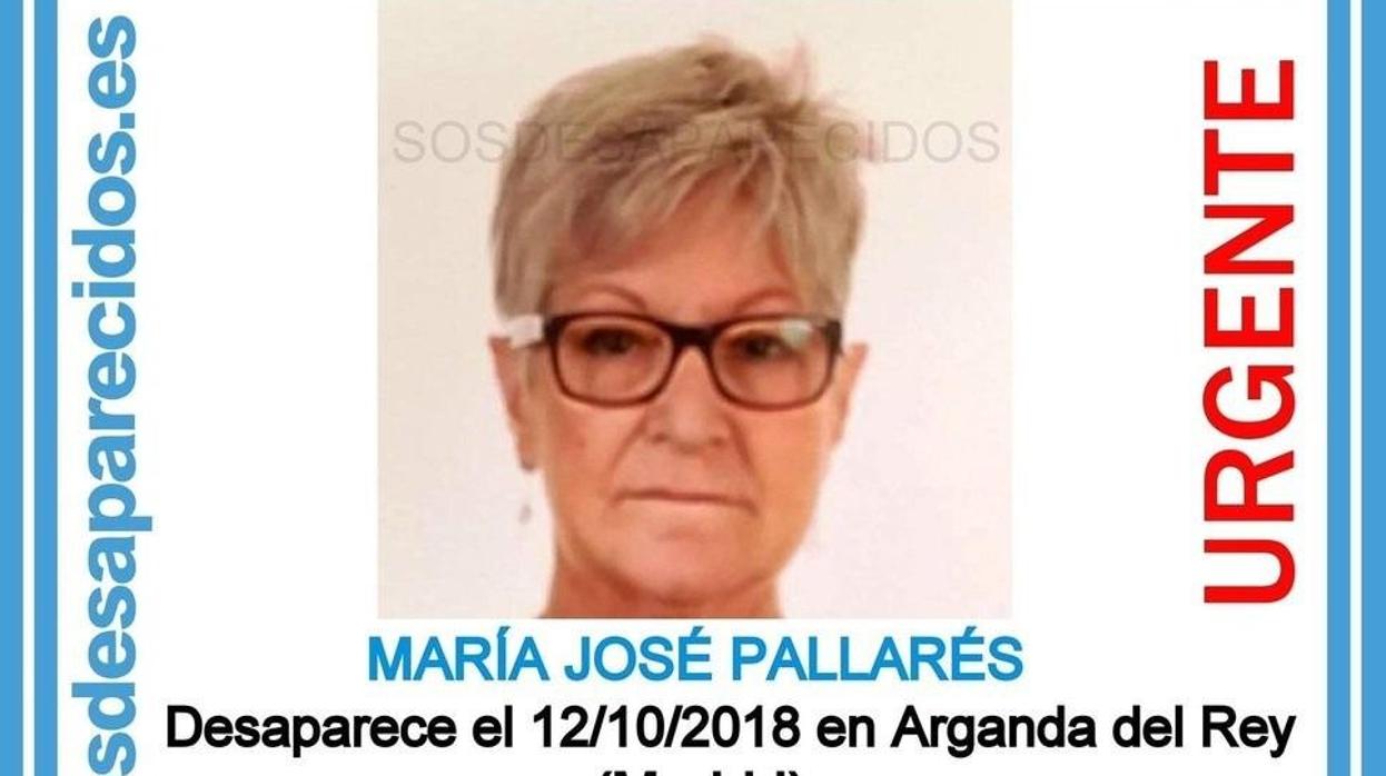 Cartel sobre la desaparición de María José Pallarés