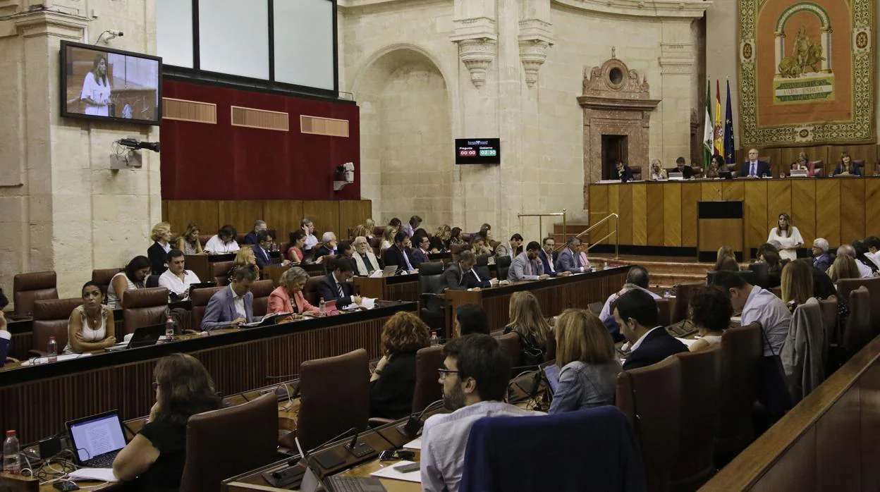 Imagen del salón de plenos del Parlamento en una de las últimas sesiones de esta X Legislatura