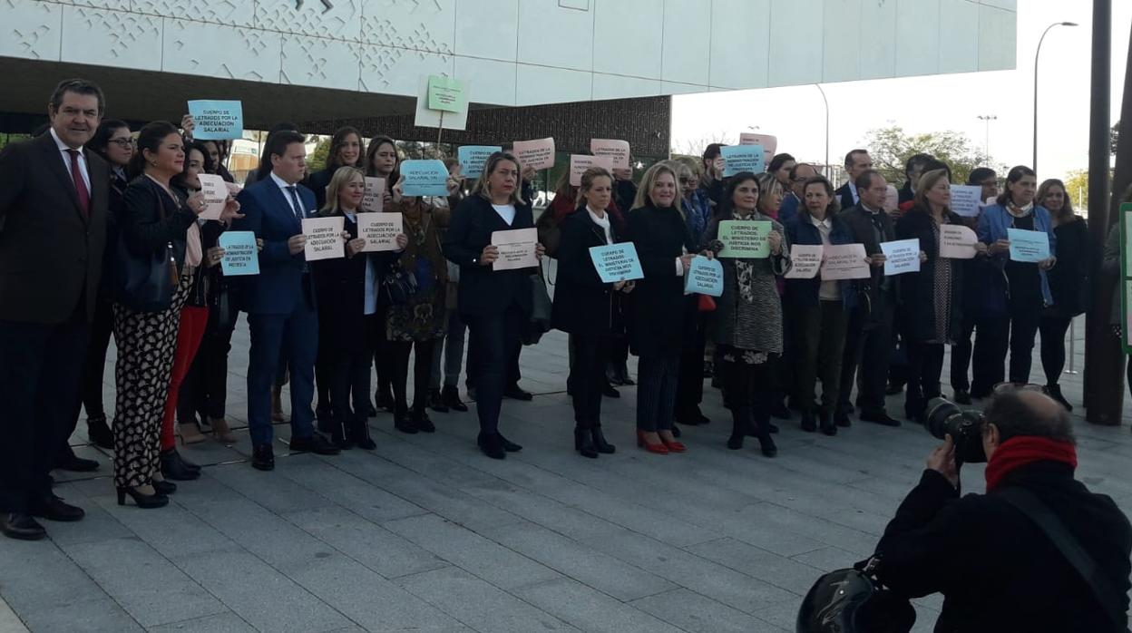 La protesta en la Ciudad de la Justicia