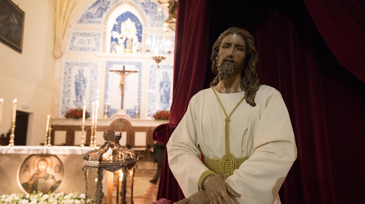 El Señor de la Bondad, el día de su bendición en la iglesia de la Fuensanta de Córdoba