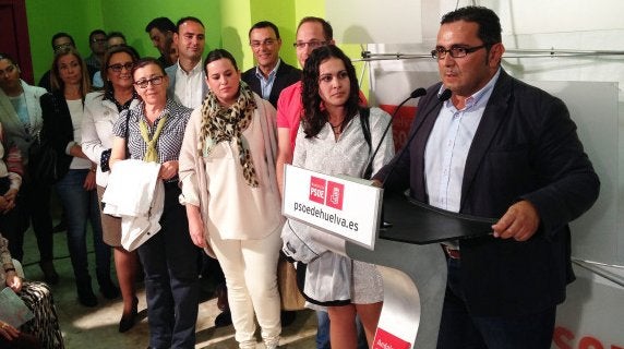 El akcakde de La Redondela, en un acto del PSOE