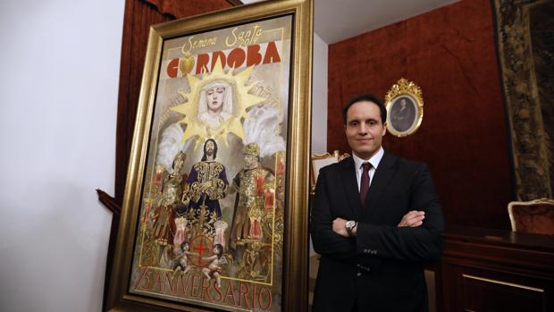 De cerca con el cartel de la Semana Santa de Córdoba del 2019, obra de Raúl Berzosa