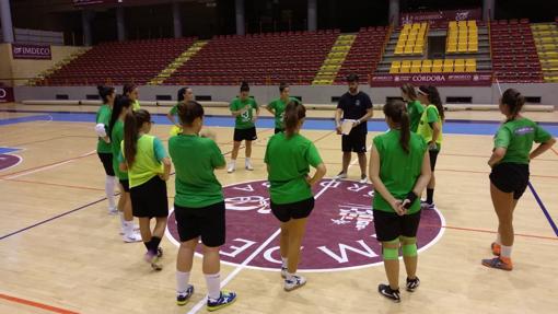 Las jugadoras del Deportivo, en el Vista Alegre