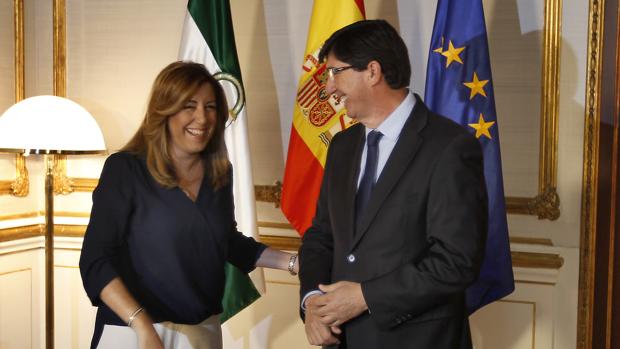 Juan Marín explica que Susana Díaz le ha retirado el saludo tras formar Gobierno con el PP en la Junta de Andalucía