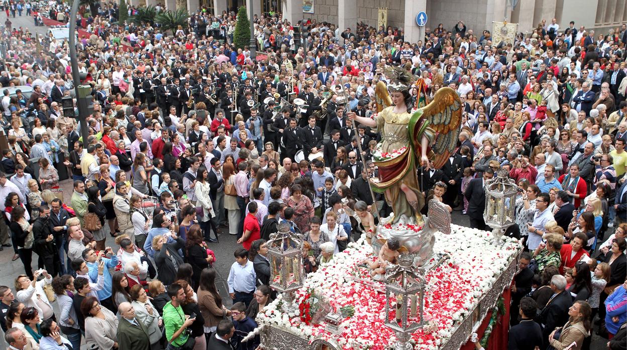 San Rafael, en su última procesión por las calles de Córdoba, el 24 de octubre de 2012