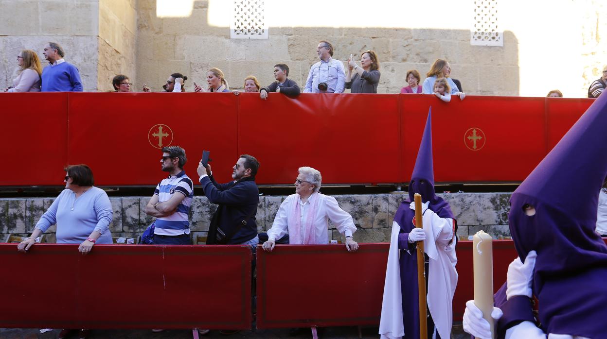 Palcos de la carrera oficial en la Semana Santa de Córdoba del año 2018