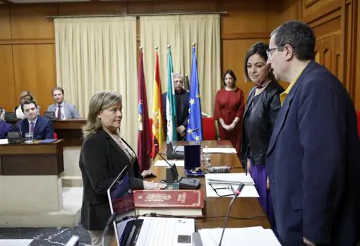 Blanca Córdoba, (PP) hoy tomando posesión de su cargo como edil