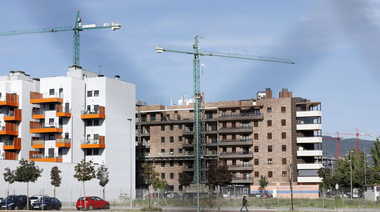 Promoción de viviendas en construcción en la zona de Poniente