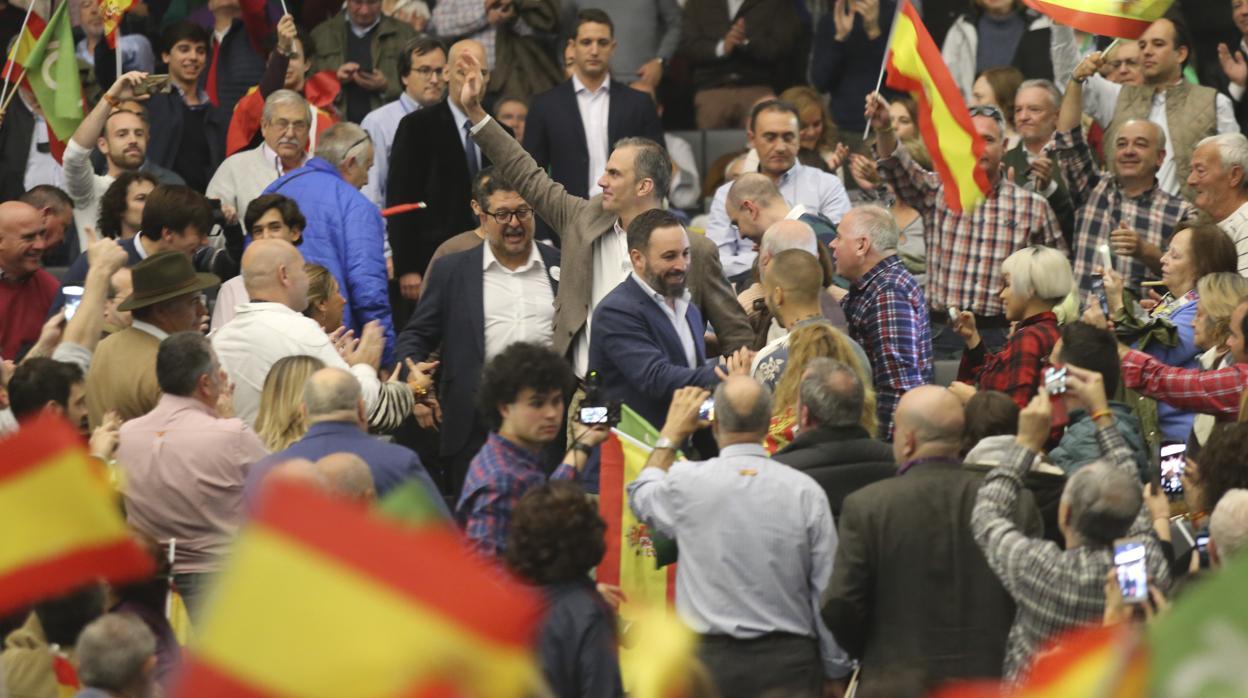 Mitin de Vox en Sevilla durante las elecciones andaluzas