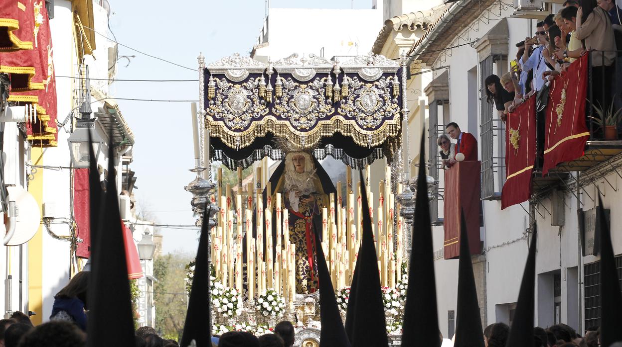 Palio de María Santísima de la Concepción, titular mariana de la cofradía de las Penas de Santiago