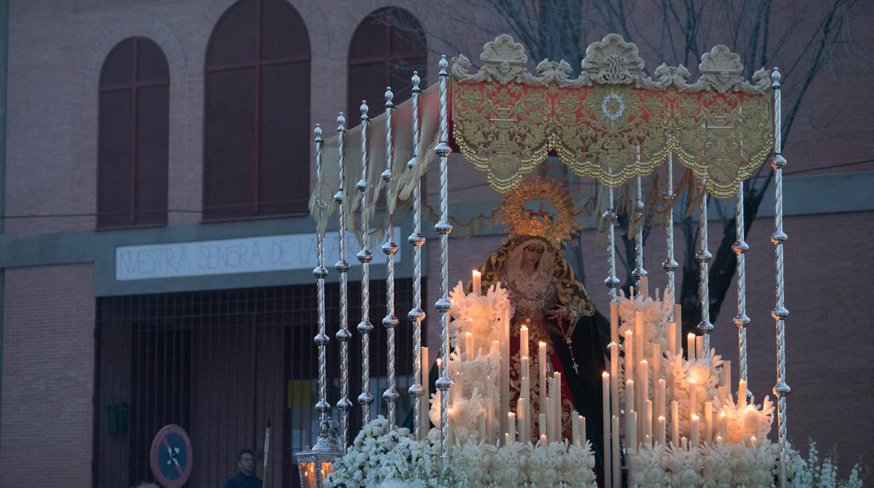 La Virgen de la O, en su paso de palio el año pasado