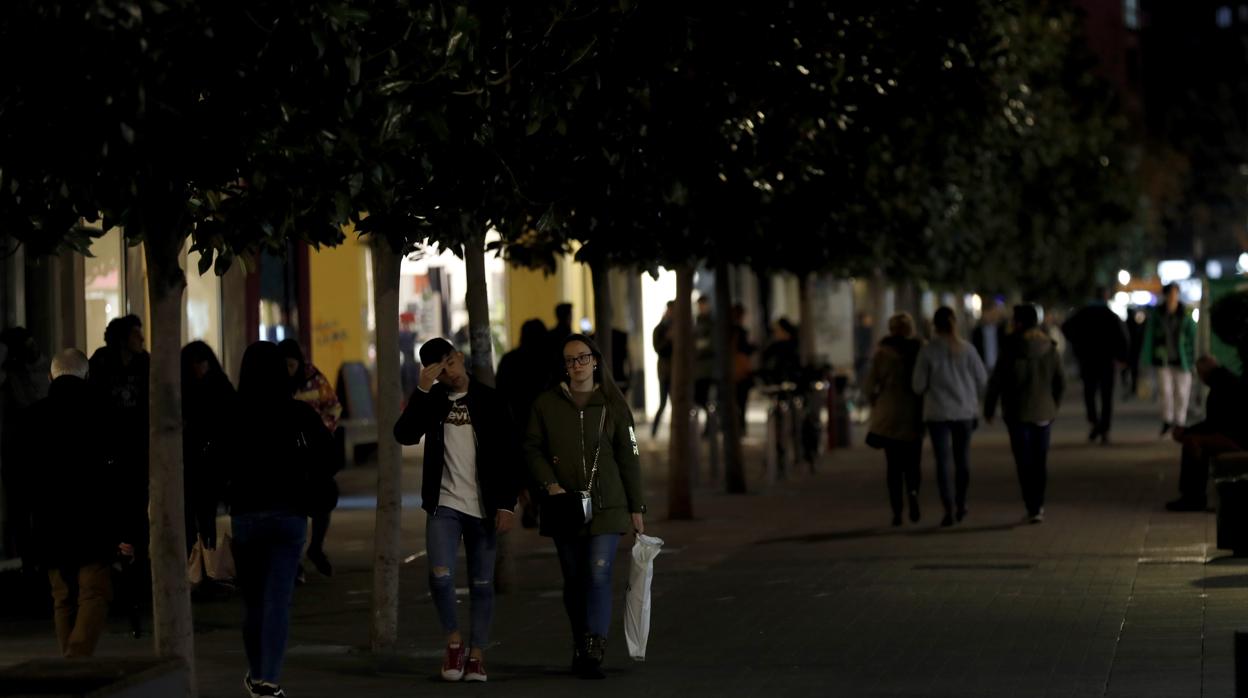 Imagen tomada en Cruz Conde al caer la tarde