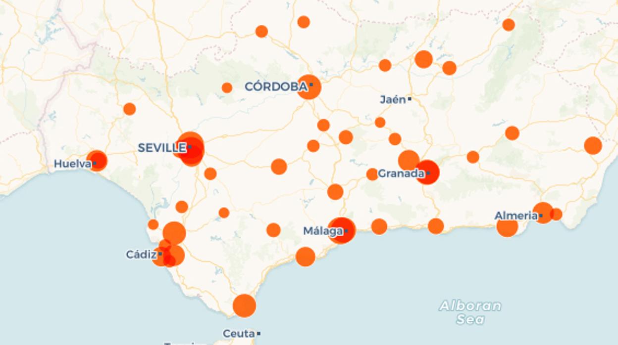 Haz clic sobre cada hospital para conocer la lista de espera