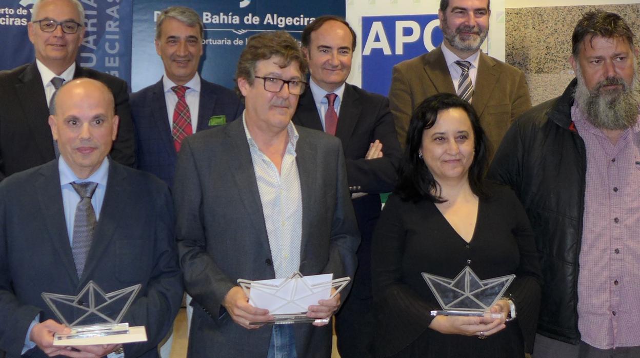 Los premiados por el Puerto de Algeciras; abajo a la derecha, Soraya Fernández