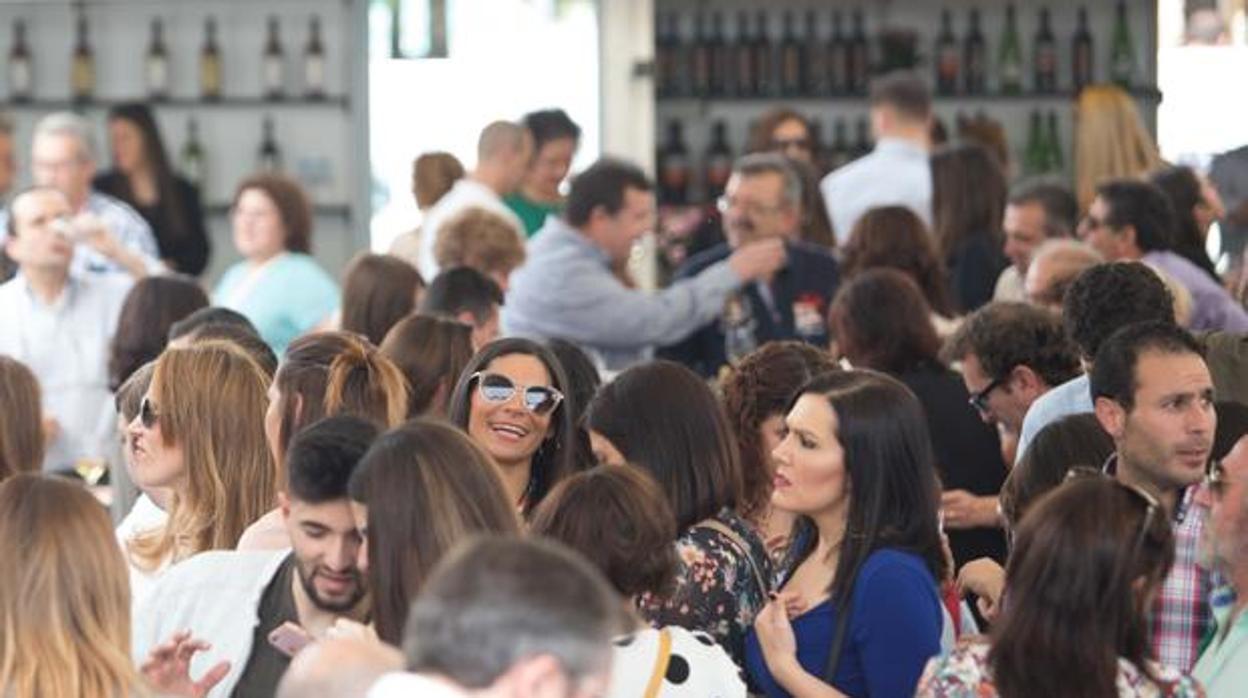 Ambiente en la Cata del Vino de Montilla-Moriles en la Diputación