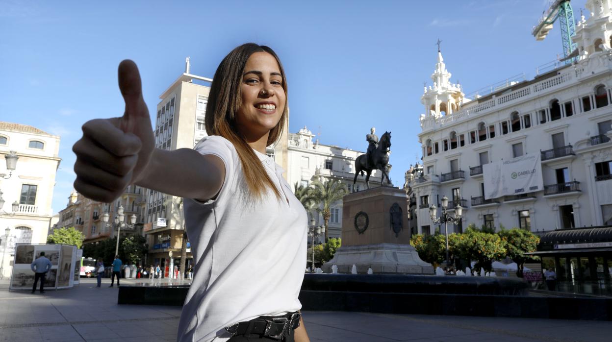 María Avilés posa en Las Tendillas