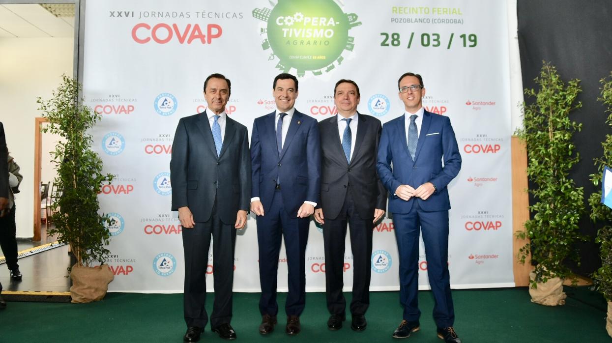 El presidente de la Junta, ayer en las Jornadas Técnicas de Covap