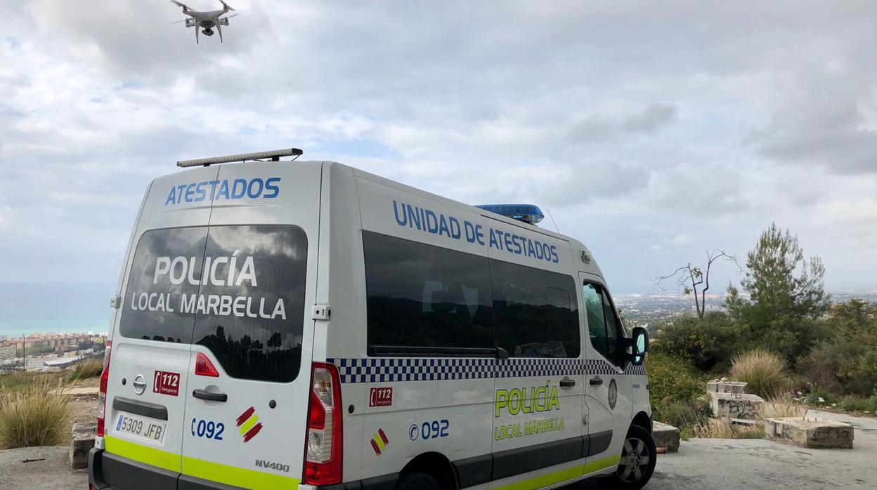 El dron usado para buscar al conductor tras el atropello del agente