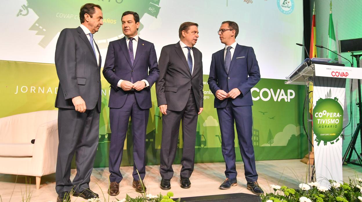 El presidente de Covap, el de la Junta, el ministro de Agricultura y el acalde de Pozoblanco