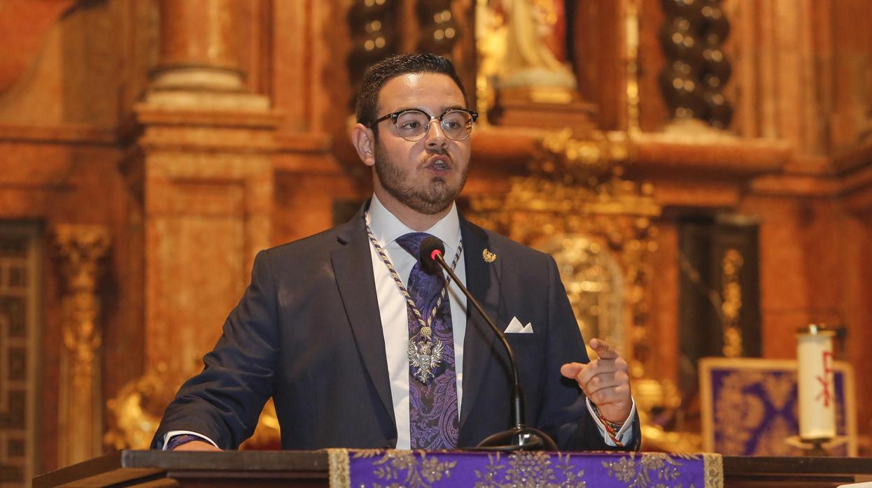 Miguel Ángel Lopera Poley pronuncia el Pregón de Juventud de la Agrupación de Cofradías