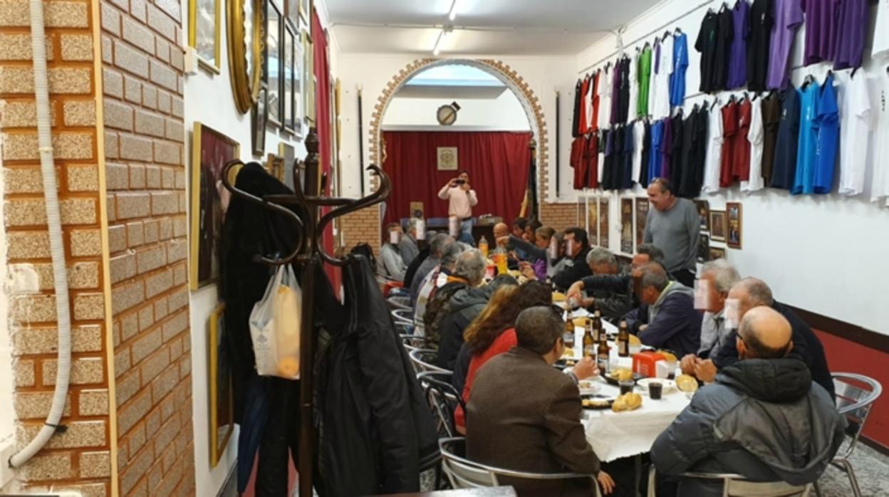 Imagen del almuerzo celebrado en la Asociación Cultural Cofrade de Cádiz