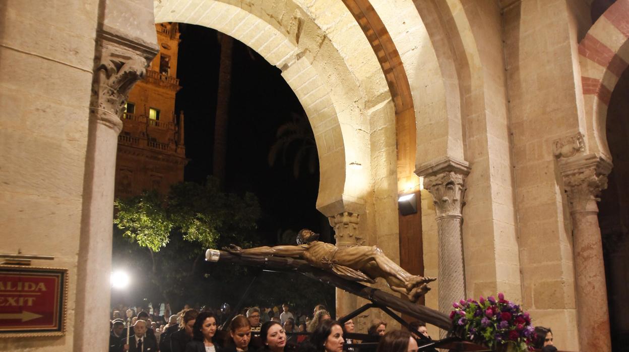 El Cristo de la Providencia, a su llegada a la Catedral en su vía crucis