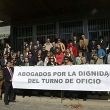 Protesta del turno de oficio en 2013