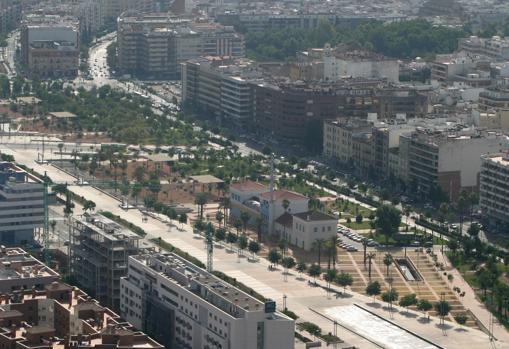 Vista aérea de la urbanización del Plan Renfe en el año 2004