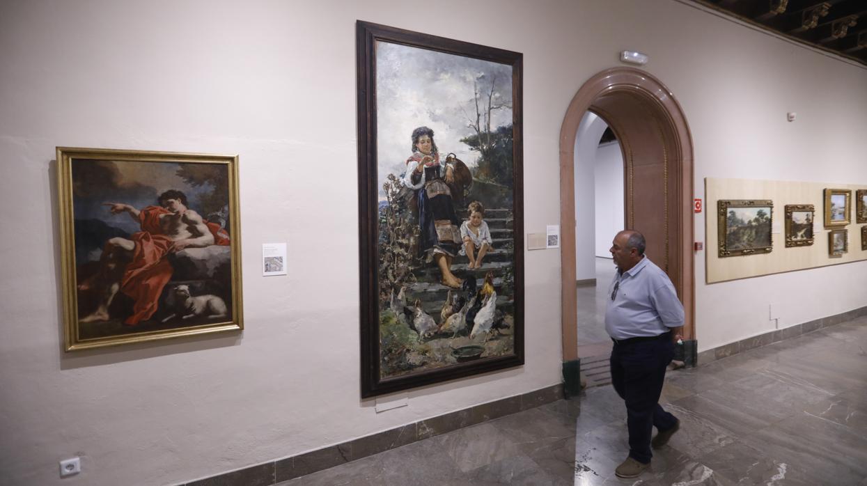 Algunas de las obras expuestas en el Bellas Artes