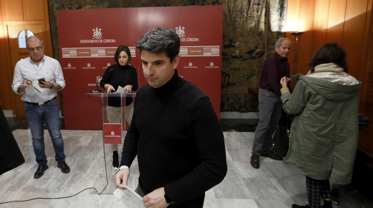 Pedro García, en un acto en el Ayuntamiento de Córdoba