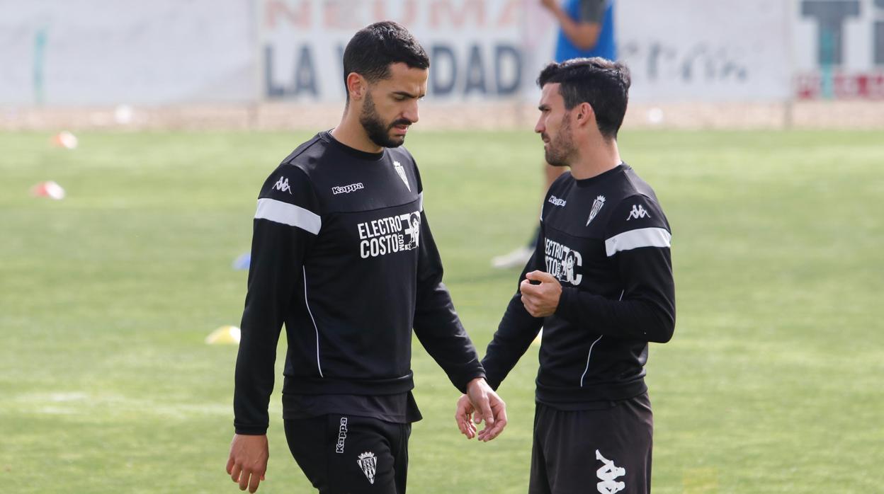 Alfaro y Vallejo, en un entrenamiento