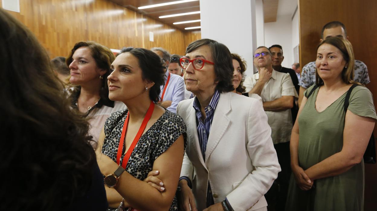 Rosa Aguilar, en la noche electoral del PSOE