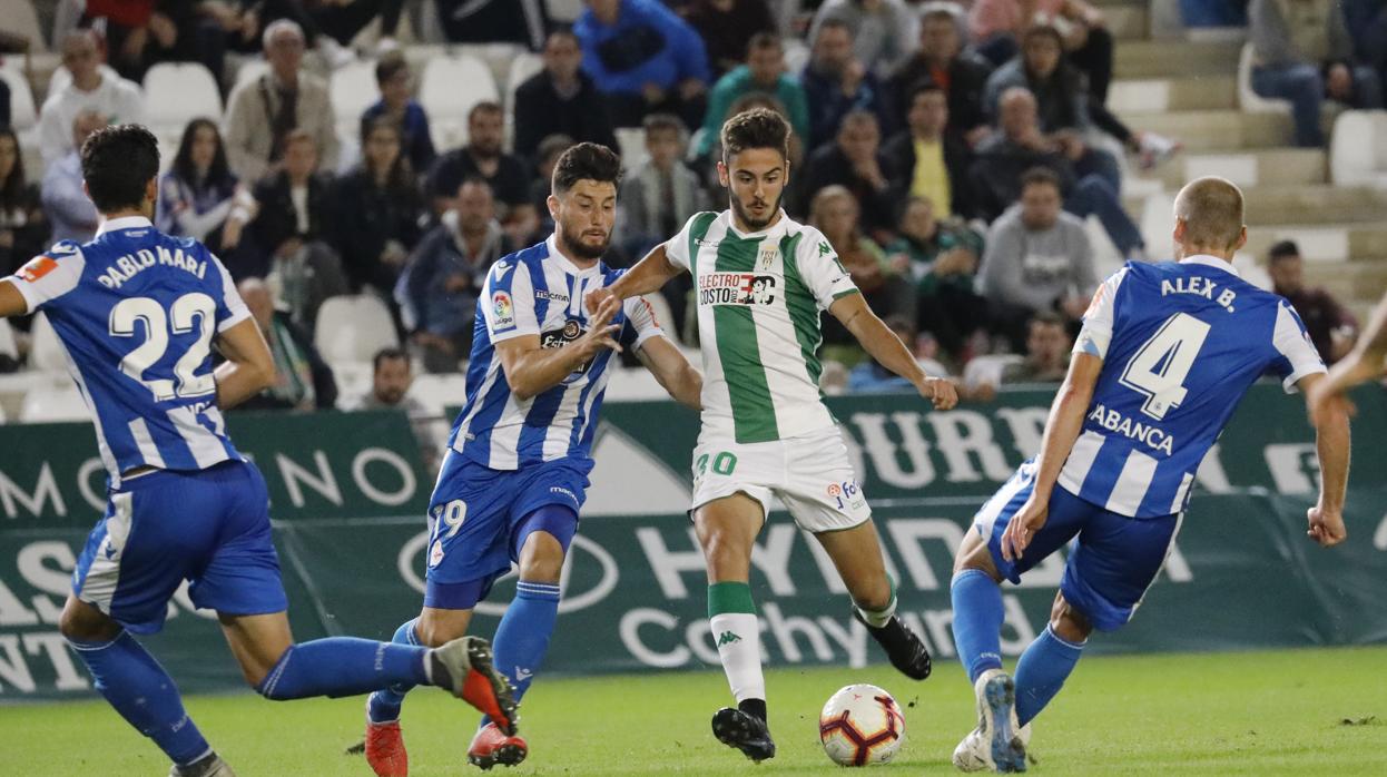 Andrés Martín, en el Córdoba-Deportivo de la primera vuelta