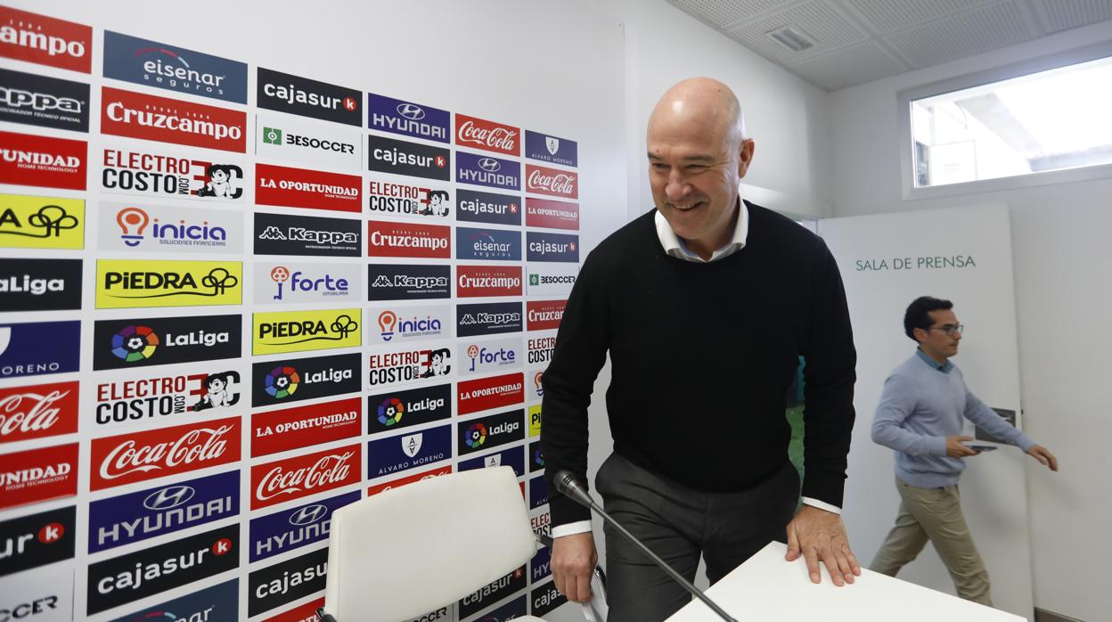 Berges, en una rueda de prensa