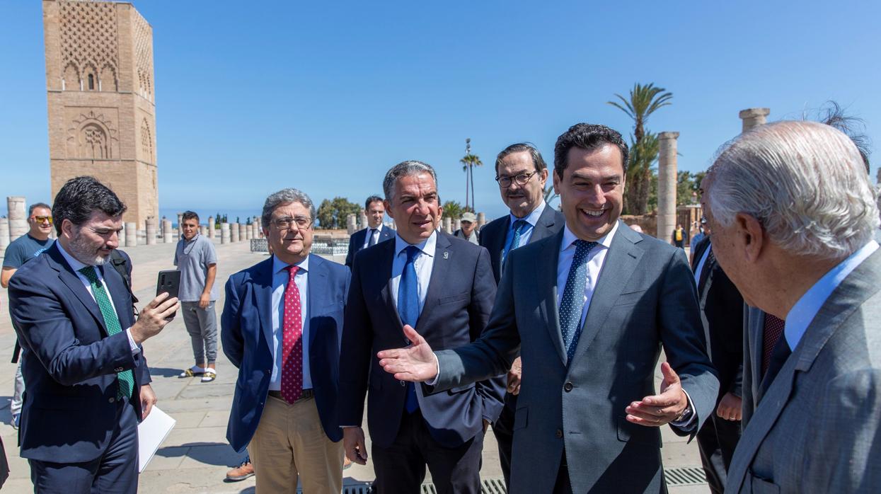 Juanma Moreno, en su visita del pasado martes al Mausoleo de Mohamed V