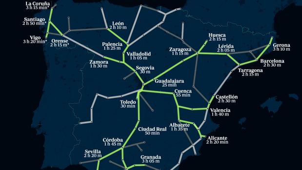 El AVE ya va a Granada: ¿cuáles son las ciudades de España a las que llega?