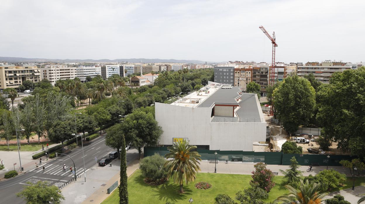 Vista de las obras de la Biblioteca Pública del Estado en Córdoba