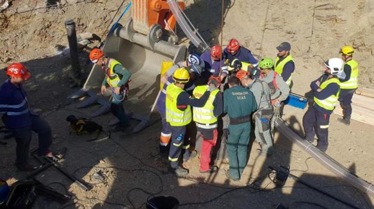 Trabajos de rescate de Julen en Totalán