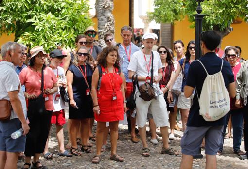 Grupo de turistas con su guía en la Mezquita-Catedral