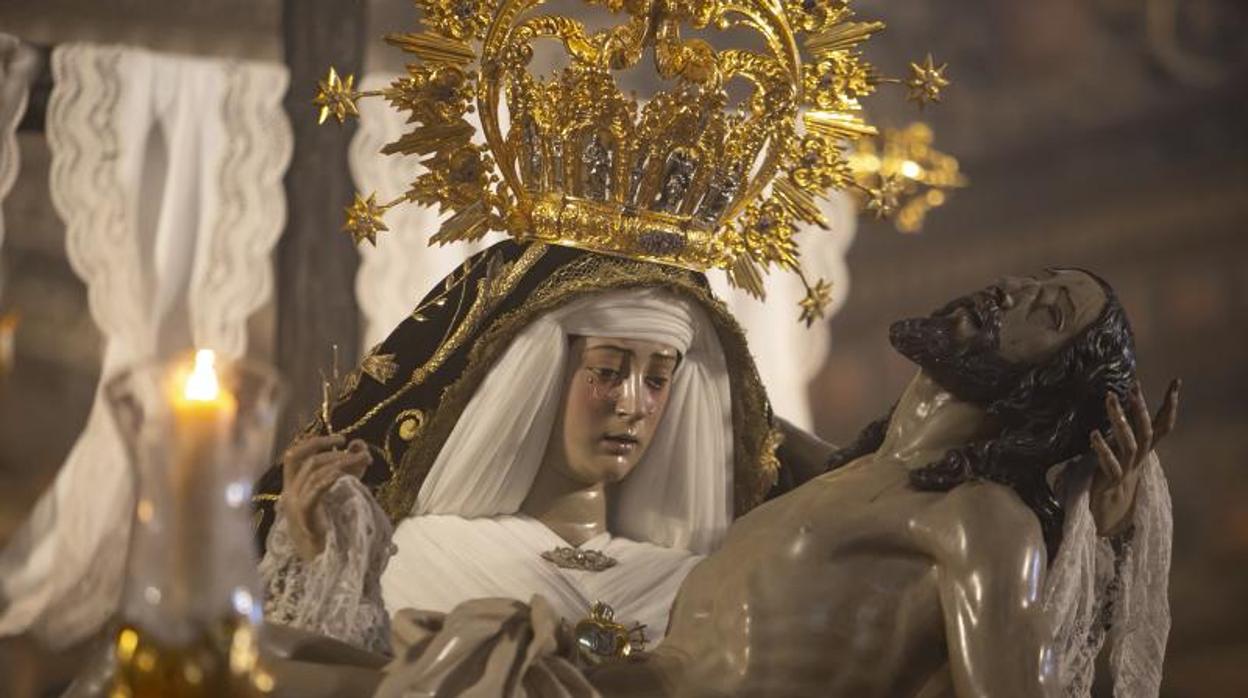 La Virgen de las Angustias el pasado Jueves Santo