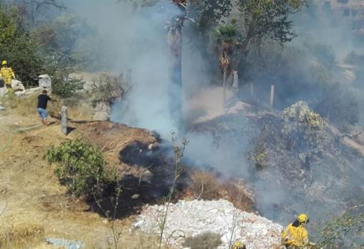 Imagen del humo proveniente del fuego