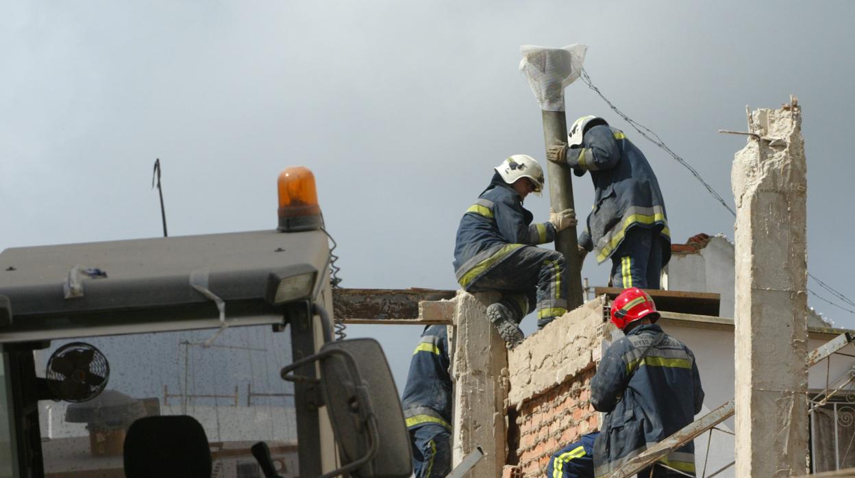 Accidente laboral en la calle Marqués de Guadalcazar