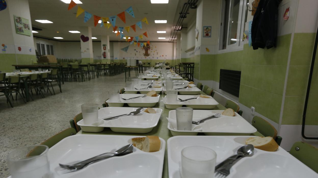 Comedor escolar en una imagen de archivo