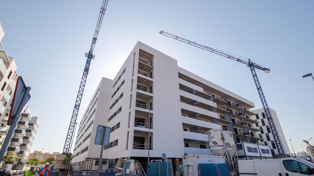 Edificios en construcción en la zona de Poniente