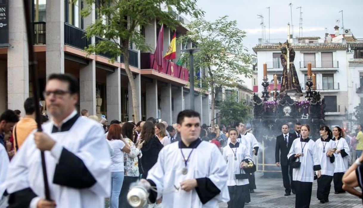 El Nazareno de Córdoba camino de la Catedral